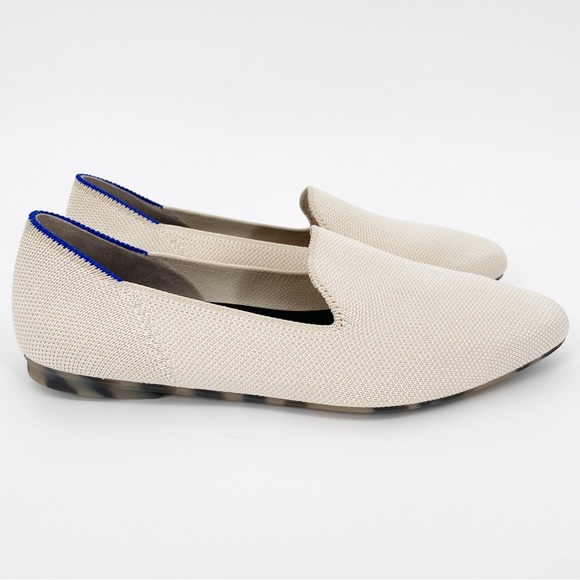 Rothy’s The Almond Loafer in Vanilla Bean Ballet Flat Mule Ivory Cream Neutral - Picture 2 of 7